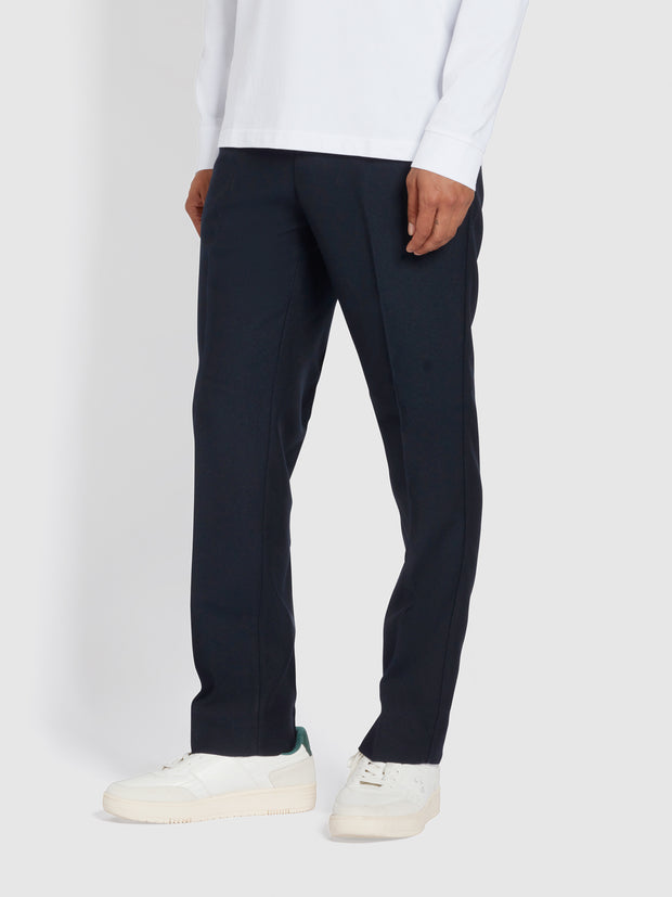 Hopsack Traditional Trousers In Navy