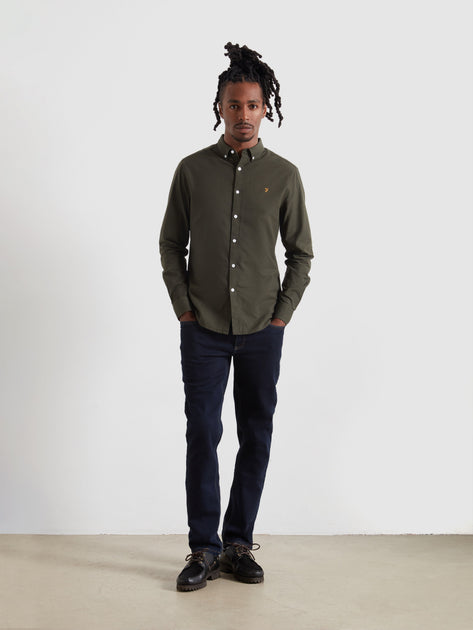 Farah Elm Stretch Cord Trousers in True Navy
