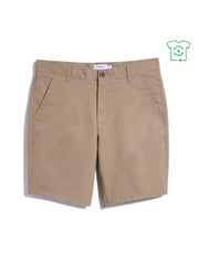 Hawk Organic Cotton Chino Shorts In Beige