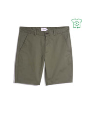 Hawk Organic Cotton Chino Shorts In Vintage Green