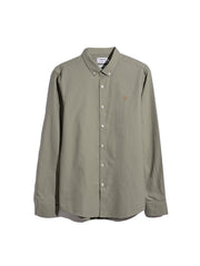 Brewer Slim Fit Organic Cotton Long Sleeve Shirt In Balsam