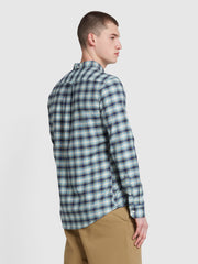 Fraser Slim Fit Check Long Sleeve Shirt In Brook Blue