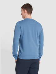Tim Organic Cotton Crew Neck Sweatshirt In Sheaf Blue
