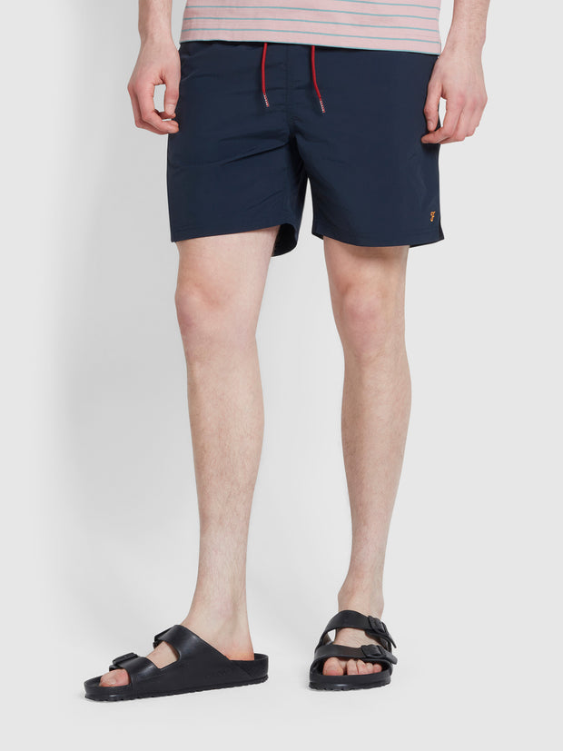 Colbert Regular Fit Plain Swim Shorts In True Navy