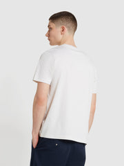 Danny Regular Fit Organic Cotton T-Shirt In Chalk Marl