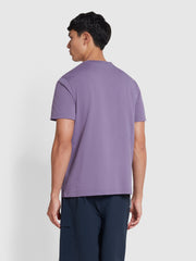 Danny Regular Fit Organic Cotton T-Shirt In Slate Purple