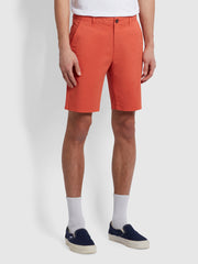 Hawk Garment Dyed Twill Shorts In Topanga Orange