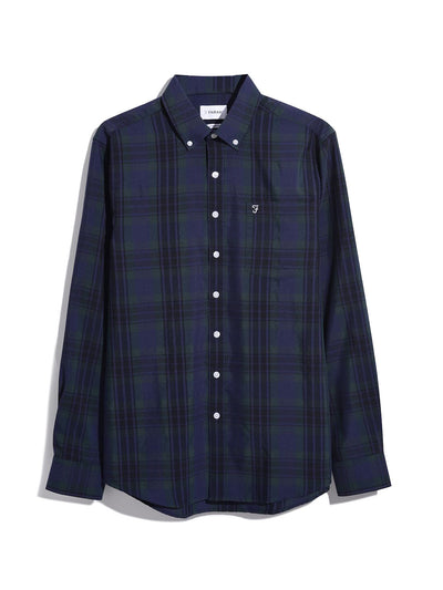 Crawford Check Long Sleeve Shirt In Pine