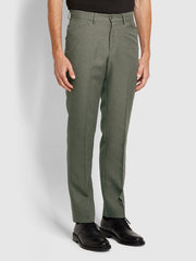 Roachman Anti Stain Twill Trousers In Brown Marl