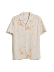 Gabrielle Digital Print Short Sleeve Shirt In Fog