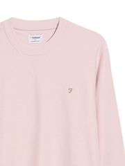 Galli Twill Crew Neck Sweatshirt In Powder Pink