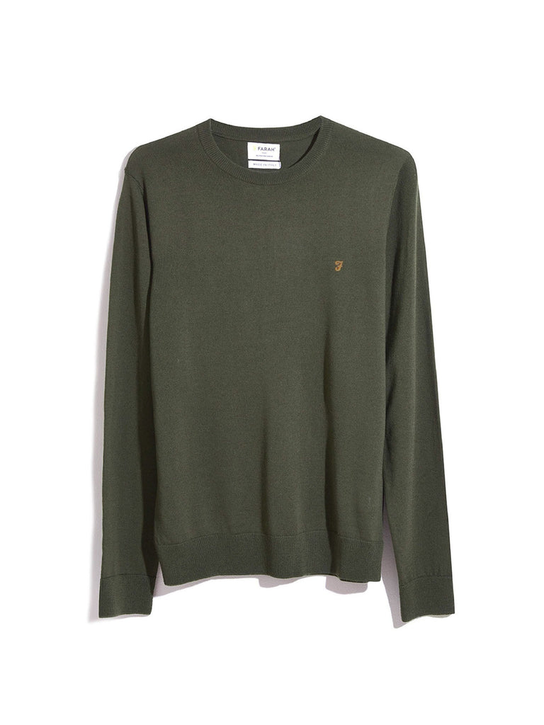 Mullen Merino Wool Crew Neck Sweater Rosemary