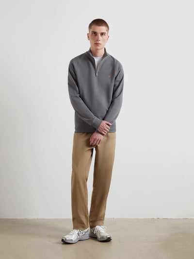 Norwood Regular Fit Cotton Hopsack Trousers (Beige) Styled