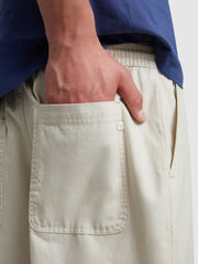 Greenport Loose Fit Canvas Trousers In Fog