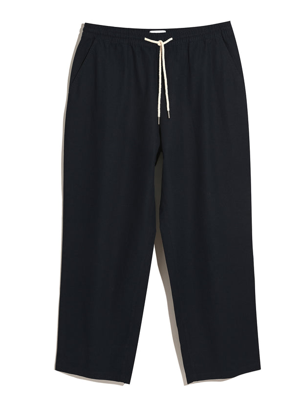 Greenport Loose Fit Canvas Trousers In True Navy