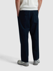 Greenport Loose Fit Canvas Trousers In True Navy