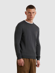 Mullen Merino Wool Sweater (Submarine Grey) Front