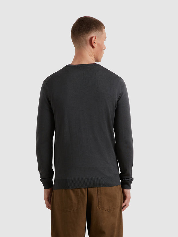 Mullen Merino Wool Sweater (Submarine Grey) Back