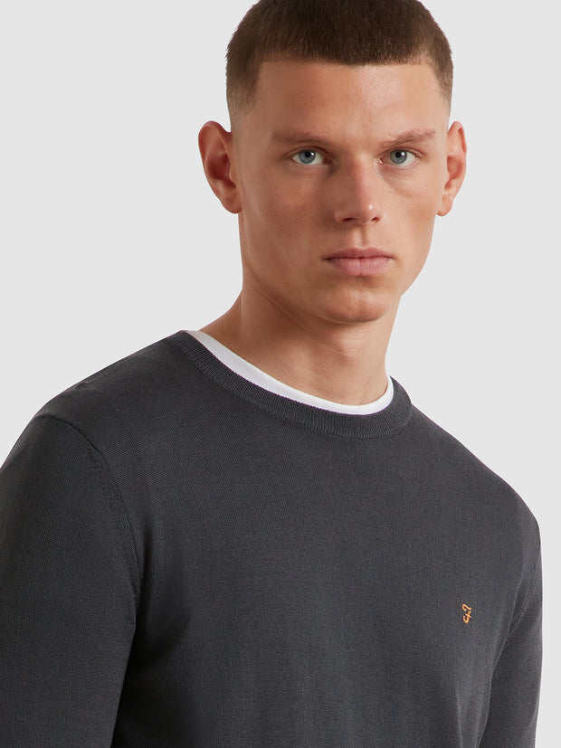 Mullen Merino Wool Sweater (Submarine Grey) Detail
