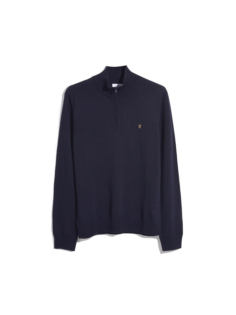 Redchurch Merino Wool Quarter Zip Sweater True