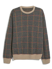 Tolentino Archive Check Sweater (Beige) Flat