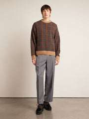 Tolentino Archive Check Sweater (Beige) Men's Styled
