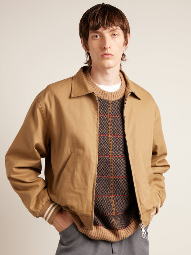 Tolentino Archive Check Sweater (Beige) Men's Detail 2