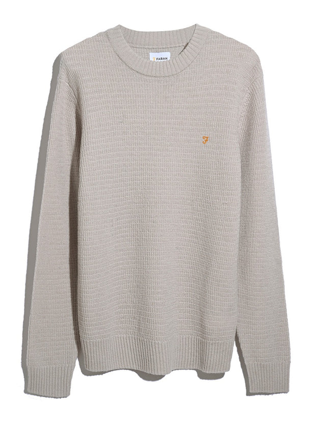 Allerton Lambswool Sweater (White Smoke) Flat
