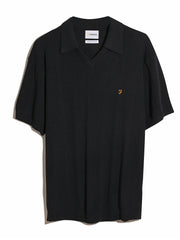 Woodford Knitted Polo Shirt In True Navy