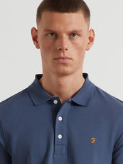Blanes Long Sleeve Polo Shirt (River Bed) Detail