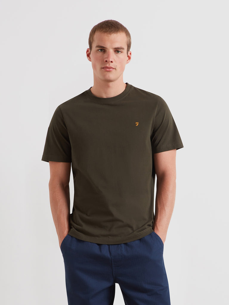 Danny Regular Fit Organic Cotton T Shirt Evergreen