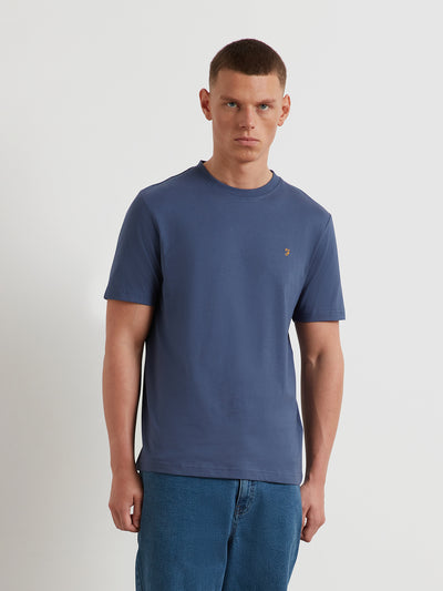 Danny Regular Fit Organic Cotton T-Shirt In River Bed