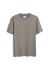 Oakland Regular Fit Bretton Stripe T-Shirt In Rail Grey
