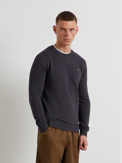 Tim Organic Cotton Crew Neck Sweatshirt (Submarine Grey) Front