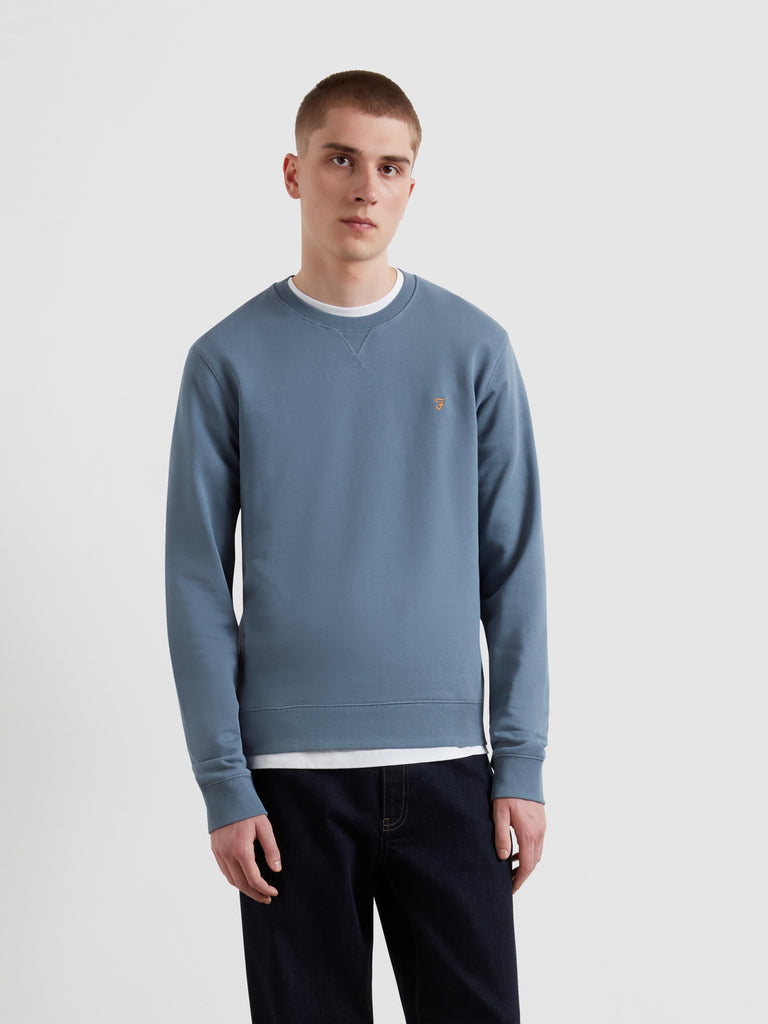 Tim Organic Cotton Crew Neck Sweatshirt Chalk