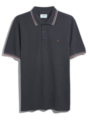 Elton Tipped Polo Shirt (Submarine Grey) Flat