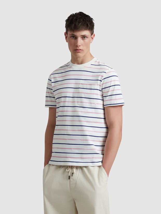 Stacy Striped Pocket T-Shirt In Ecru