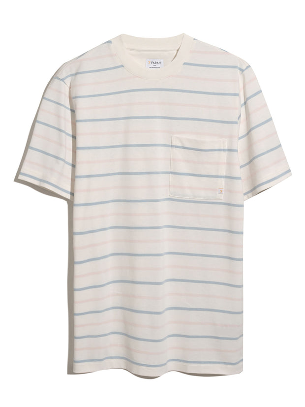 Stacy Striped Pocket T-Shirt In Ecru