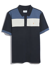 Swanside Panel Polo Shirt (True Navy) Flat