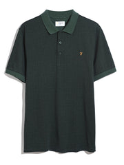 Sefton Jacquard Polo Shirt (Poplar Green) Flat