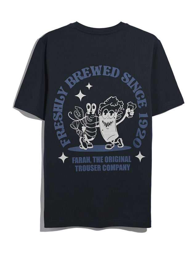 Roderick Graphic T-Shirt (True Navy) Flat Back