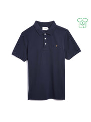Blanes Slim Fit Organic Cotton Polo Shirt In True Navy