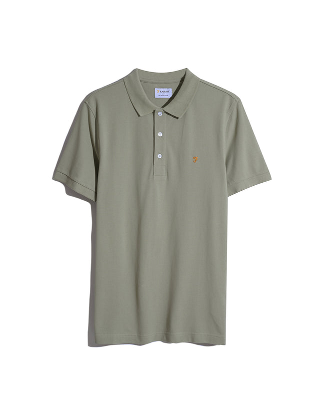 Blanes Organic Cotton Short Sleeve Polo Shirt In Balsam