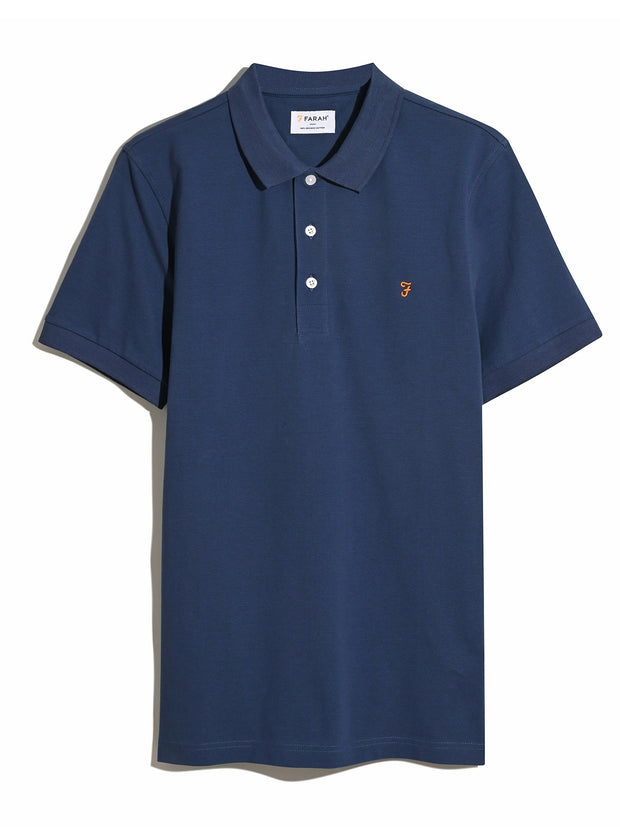 Blanes Organic Cotton Polo Shirt In Sigil Blue