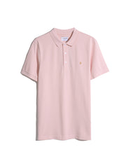 Blanes Organic Cotton Short Sleeve Polo Shirt In Powder Pink