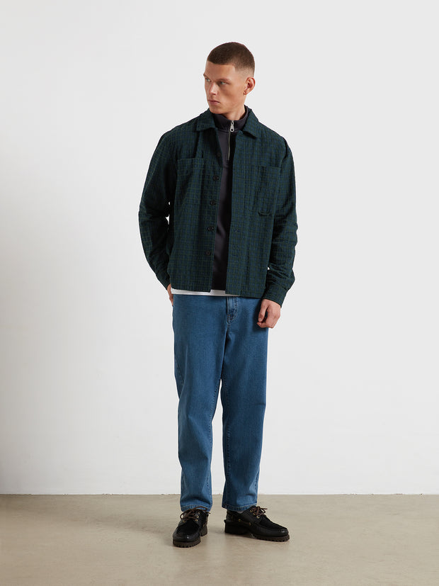 Jim Organic Cotton Quarter Zip Sweatshirt (Submarine Grey) Styled