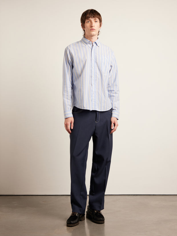 Haskins Archive Stripe Shirt (Sky Blue) Men's Styled