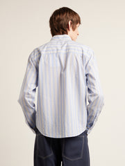Haskins Archive Stripe Shirt (Sky Blue) Men's Back
