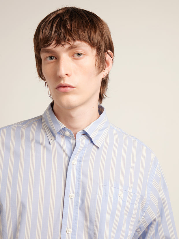 Haskins Archive Stripe Shirt (Sky Blue) Men's Detail