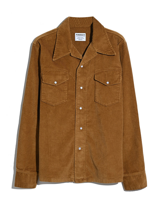 Montwood Archive Cord Overshirt (Rich Tobacco) Flat